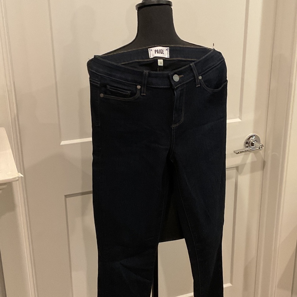 PAIGE Women's Dark Blue Skinny Jeans